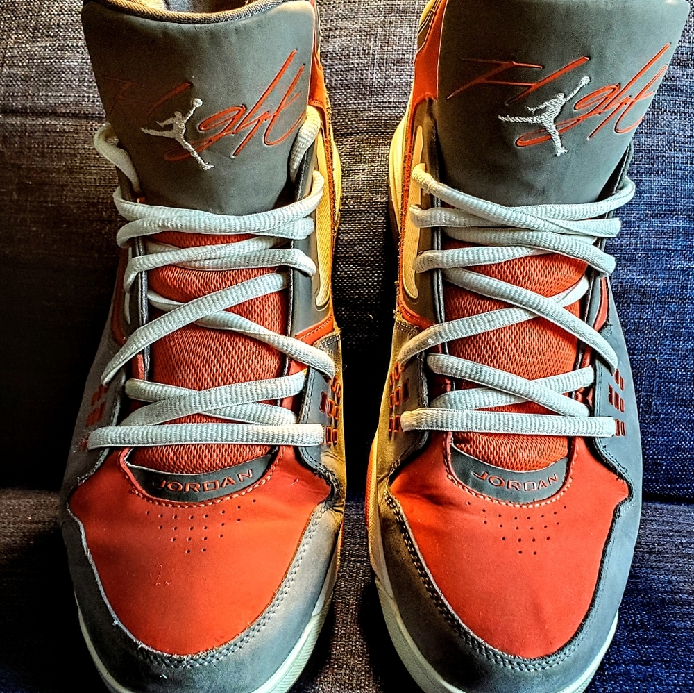 Size 14 - Retro, Jordan Flight 23 RST (512234-016) Gray/Orange. Pre-Owned